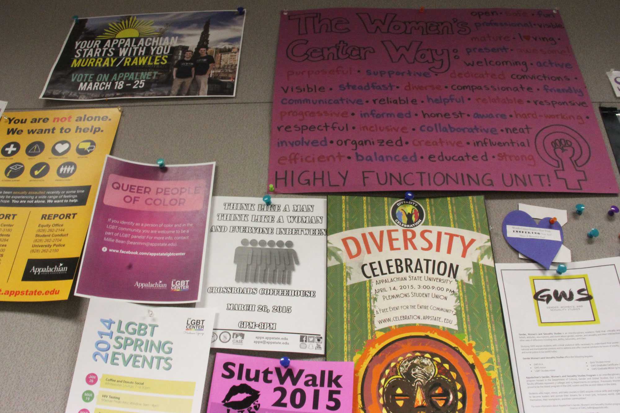 The Women's Center works with multiple on-campus clubs and organizations to put on events such as LIPS' annual Slut Walk, which will occur April 20 this year. Alex Gates | The Appalachian