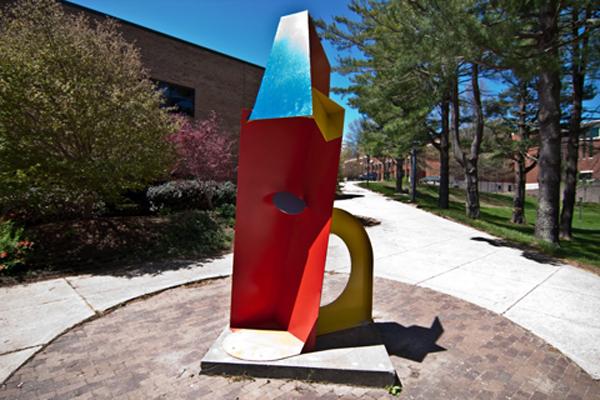 This abstract sculpture located by the Broyhill Music School was part of the 2009 Rosen Sculpture installations. The sculptures are changed on a yearly basis around campus. Aaron Travato | The Appalachian