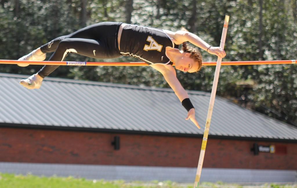 Freshman+Debra+Domermuth+competes+in+the+pole+vault+event+during+Fridays+Appalachian+Open.+The+team+will+compete+in+the+SoCon+tournament+at+Western+Carolina+this+Saturday.+Paul+Heckert+%7C+The+Appalachian