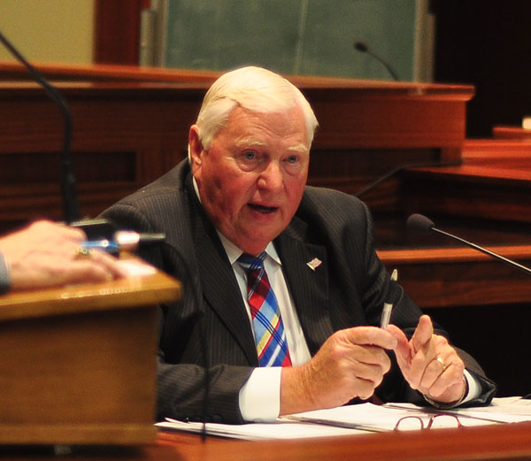 Roy Carter, candidate for the NC senate, answers questions during last Tuesdays "Meet the Candidates" forum at the Watauga County Courthouse. Several prominent local and state politicians attended the forum. Joey Johnson | The Appalachian