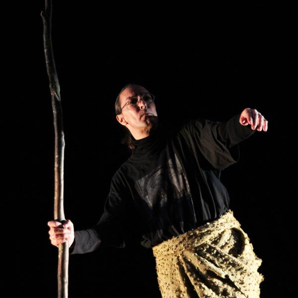 Guest Artist Paul Ibey presented his original butoh choreography “Korrat” Saturday in Valborg Theatre. Ibey spent a weeklong residency with studnts in the Department of Theater and Dance teaching classes in ballet and butoh, a dance form that originated in 1960s Japan. Paul Heckert | The Appalachian