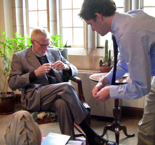 Sophmore religious studies major Rob Lee prepares to interview The Very Rev. Gary Hall in Washington D.C this Fall for a documentary titled &quot;Widening the Circle,&quot; which examines LGBTQ rights in the church. Lee recieved a phone call from President Barrack Obama over break discussing the video.