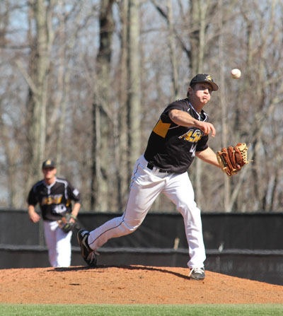 Sophomore pitcher Jamie Nunn attempts to snag a third base runner last season in a game against North Carolina A&T. The team will host Canisius College for their home-opener Monday, Feb. 18.