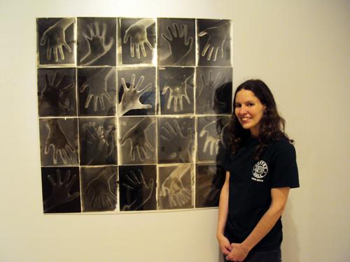 Senior studio art major Kelly Ensley stands with her photography piece chosen for this year’s Art Expo. The Art Expo is an annual exhibition of student work that will run until March 16 in the Turchin Center. Kelly Ensley | Courtesy Photo