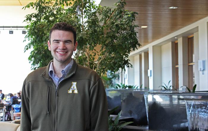 Junior political science major John Secrest, current vice president of student affairs for UNCASG, is now running for UNCASG president. Paul Heckert | The Appalachian