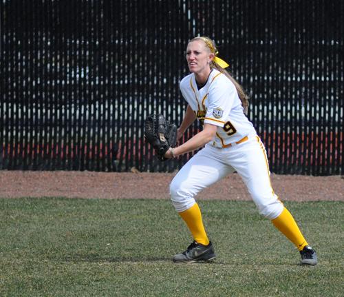 Senior outfielder Allie Cashion chases a fly ball in a game against Samford earlier this season. Megan Stage | Courtesy Photo