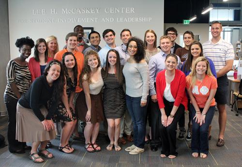 Recipients of the Leaders of Distinction award Wednesday afternoon in the CSIL office in the student union. Paul Heckert | The Appalachian