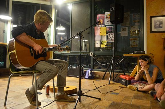 Daniel Bachman performs a style of guitar playing which he describes as “psychedelic Appalachia” Monday night at Espresso News. Photo by Bowen Jones | The Appalachian