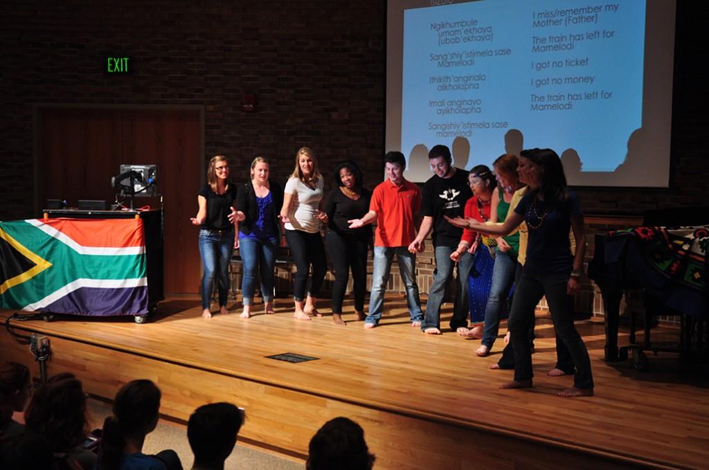 Sifunda+Umcolo%2C+a+musical+group+of+students+in+the+Hayes+School+of+Music%2C+sing+South+African+songs+during+their+performance+Monday+night.+The+students+recently+travelled+to+South+Africa+to+experience+firsthand+the+culture+and+musical+traditions.+Photo+by+Rachel+Krauza+%7C+The+Applachian