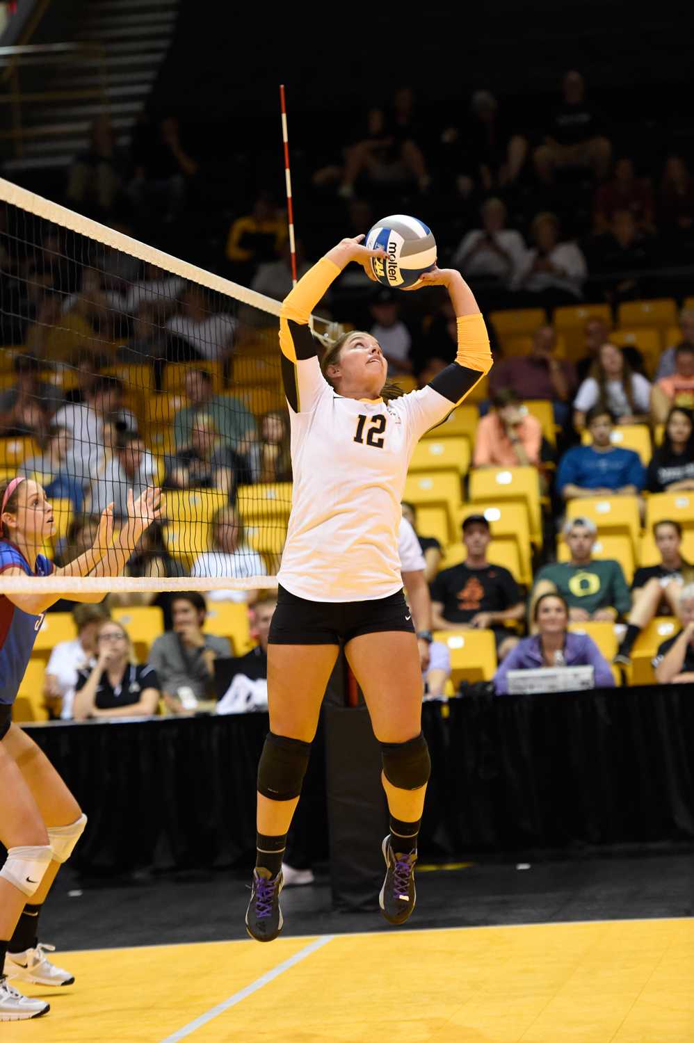 Senior setter Paige Browns impressive records during the 2014-2015 season  earned her this years Sun Belt Preseason Setter of the Year honor. Photo by Justin Perry.