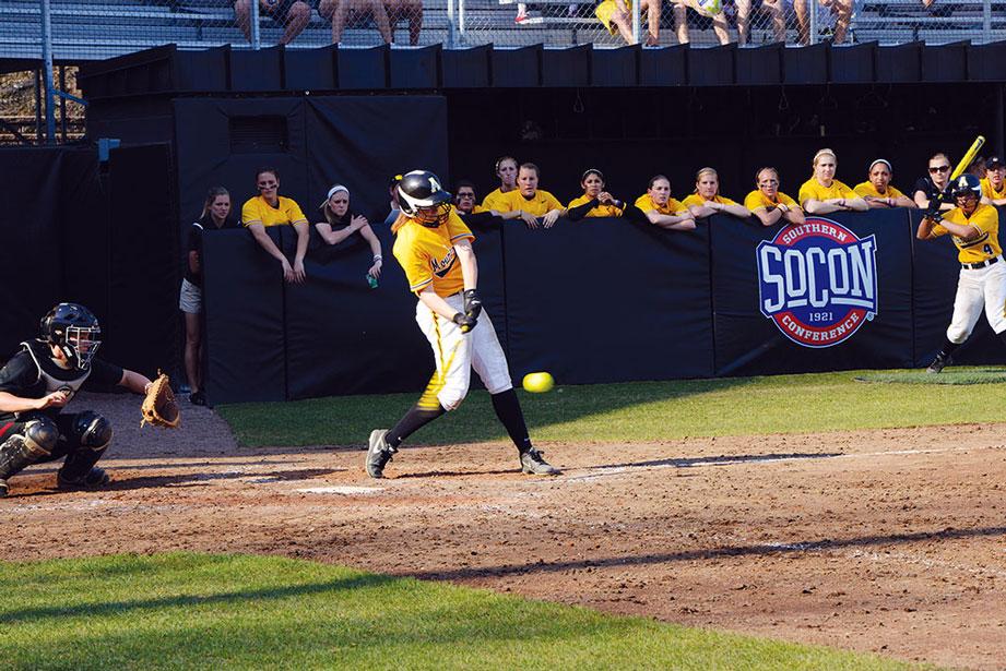 Junior+outfielder+Ashley+Seering+hits+her+first+home+run+last+season+%28above%29.+Junior+catcher+Caroline+Rogers+misses+outing+Winthrop+player+last+season+%28right%29.+File+photo++%7C++The+Appalachian