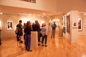 South African artist Gordon Froud giving a tour of the TWENTY: Contemporary Art from South Africa Thursday night at Turchin Center for the Visual Arts. Photo by Rachel Krauza  |  The Appalachian