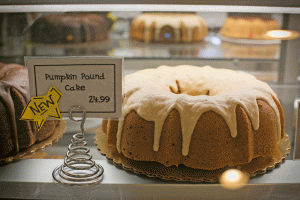 Stick boy's new Pumpkin Pound Cake this past weekend. The Pumpkin Pound Cake comes highly recommended by Stick Boy customers. Photo by Sarah Weiffenbach  |  The Appalachian