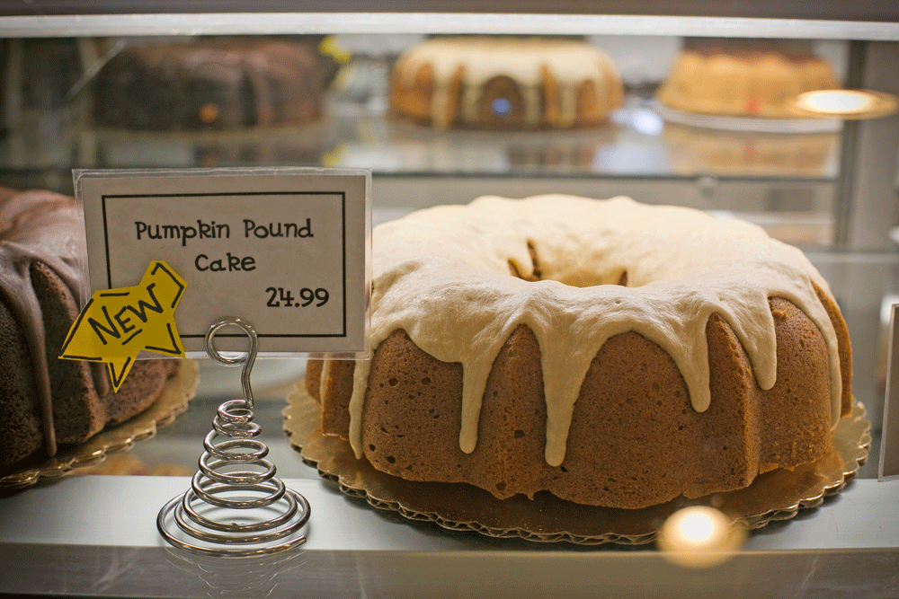 Stick boys new Pumpkin Pound Cake this past weekend. The Pumpkin Pound Cake comes highly recommended by Stick Boy customers. Photo by Sarah Weiffenbach  |  The Appalachian