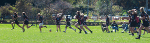 Appalachian State University’s AHO women’s rugby team takes on the University of South Carolina Gamecocks on Saturday at State Farm Field during the Rucktoberfest rugby tournament. The Mountaineers prevailed over the Gamecocks 28-0.