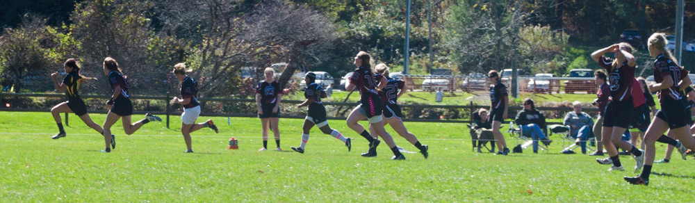 Appalachian State University’s AHO women’s rugby team takes on the University of South Carolina Gamecocks on Saturday at State Farm Field during the Rucktoberfest rugby tournament. The Mountaineers prevailed over the Gamecocks 28-0.
