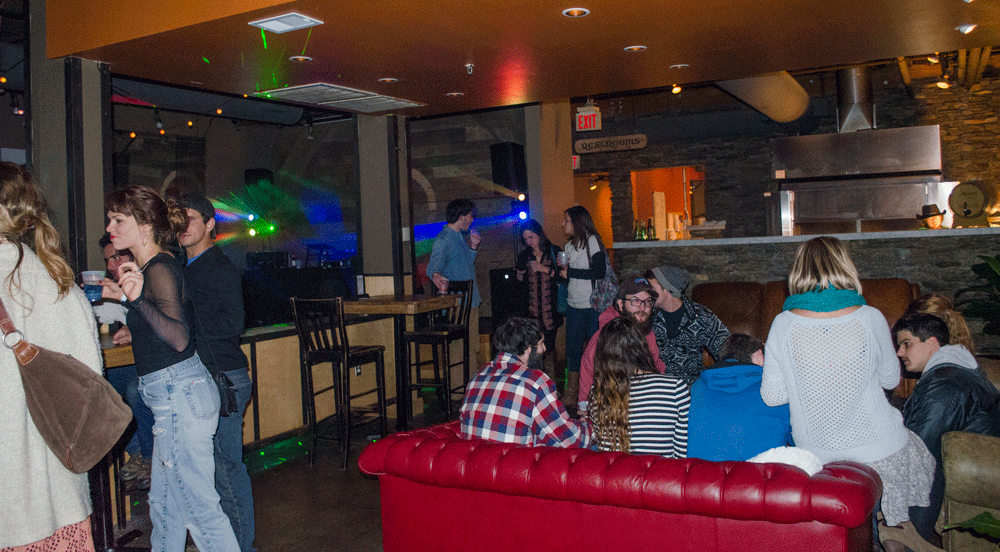 ASU students enjoy a night at The Local on Thursday night. Formally known as Char, The Local has made some big changes compared to the typical Throwback Thursdays that were held prior to the business change. Photo by Meredith Warfield  |  The Appalachian