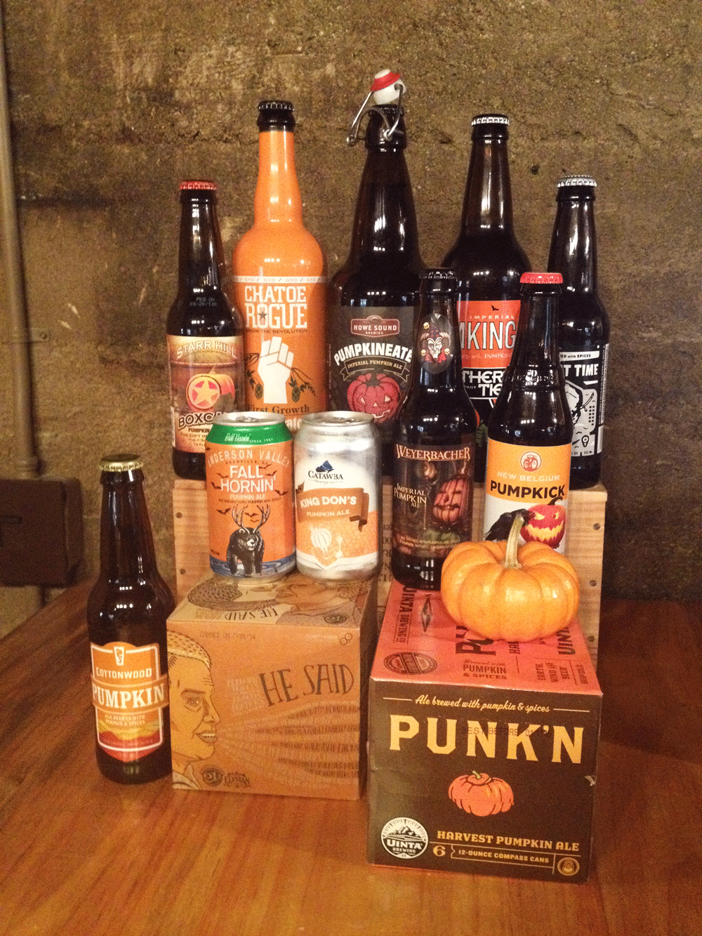 An assortment of just a few of the pumpkin flavored beers that are out for the Halloween season. Courtesy of Johanna Mohler