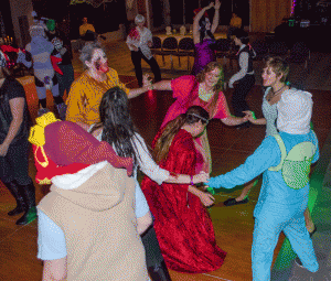 Students celebrate Halloween at the Pagan Student Association's Annual Halloween Ball in Grandfather Mountain Ballroom Friday night. Photo by James Johnston  |  The Appalachian