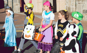 Children trick-or-treating on campus Thursday evening. Photo by Halle Keighton  |  The Appalachian