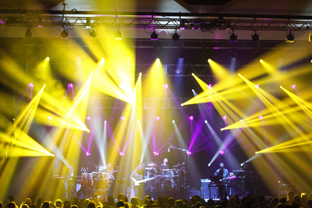 Sound Tribe Sector 9 (STS9) plays at Thomas Wolfe Auditorium in Asheville, a featured concert venue in the region. Photo by Meredith Warfield  |  The Appalachian