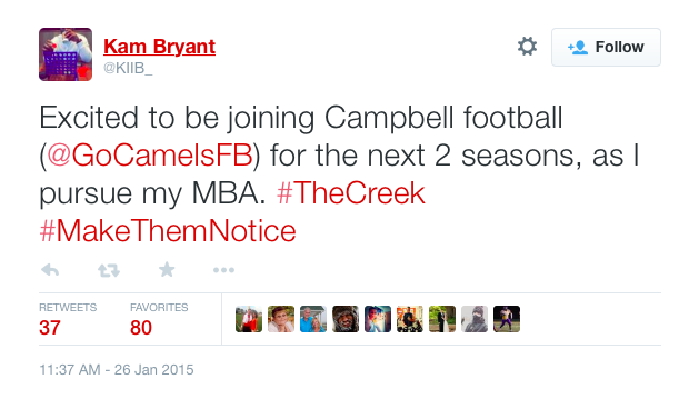 Campbell adds former App State quarterback Bryant