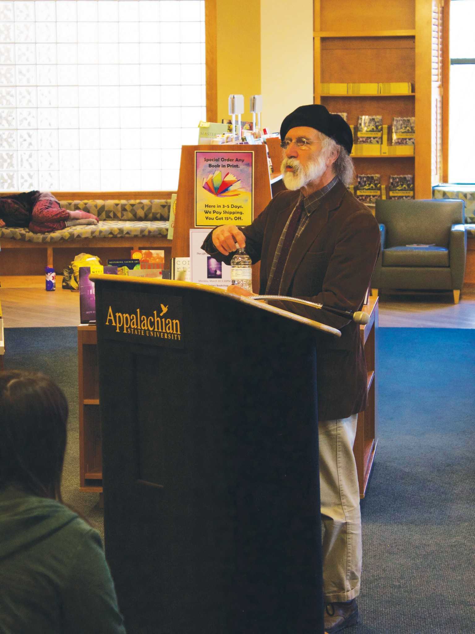Appalachian State University English professor Joseph Bathanti held a book signing in the university bookstore on Monday for his recently released book, The Life of the World to Come.