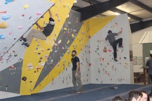 Center 45, a new rock climbing and fitness center, held its grand opening on Saturday. The center was created in an effort to provide a space for individuals to practice bouldering and encourage responsible bouldering in the Boone area.