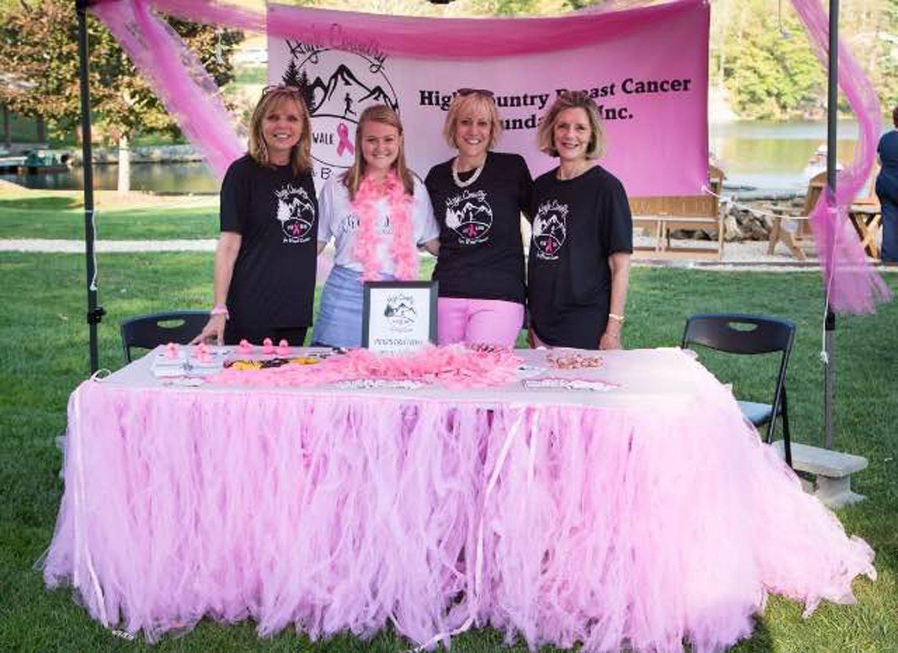 The High Country Breast Cancer Foundation set up a table at the Seby Jones cancer survivors day at Chetola. 