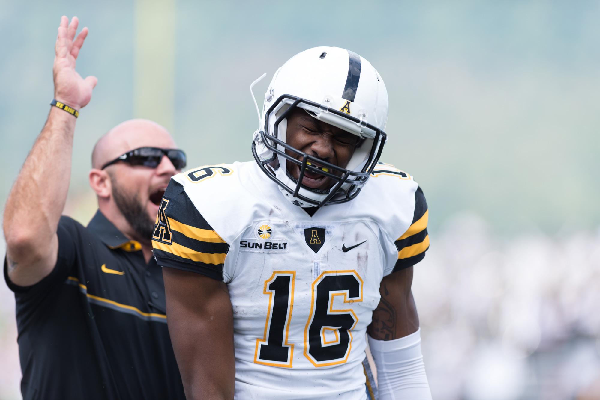 Wide receiver Jaquil Capel finished with a career-high 82 receiving yards tonight against Old Dominion. App State won 31-7.
