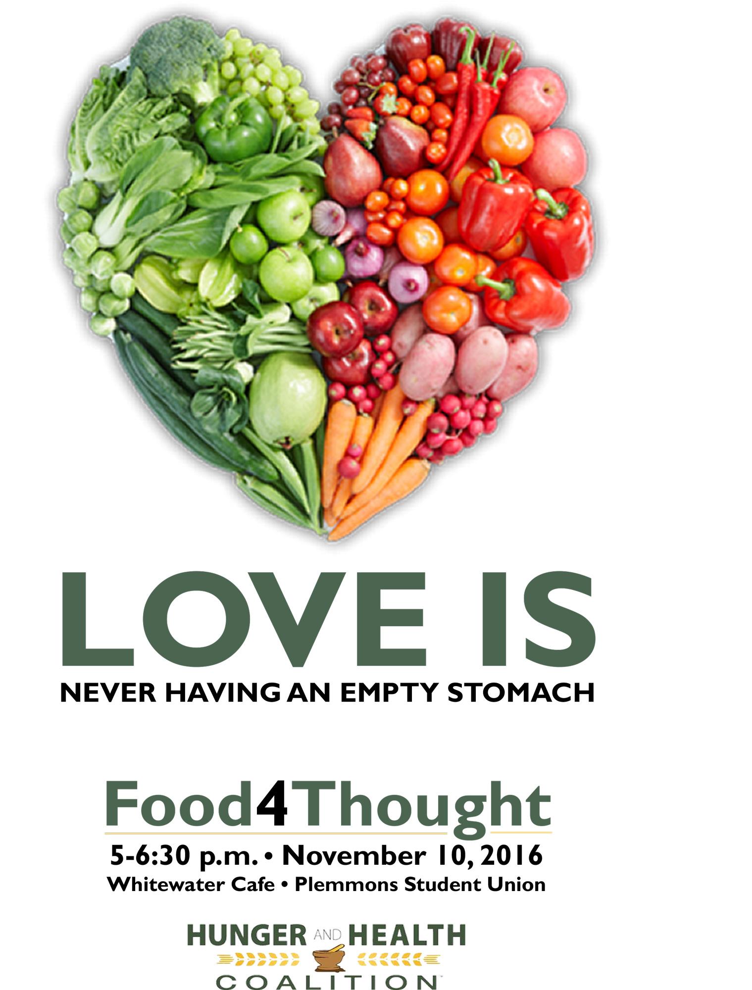 Flier for Food4Thought. Courtesy of Amanda Wallace
