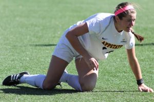 Senior forward Jane Cline scored the winning goal in double overtime that placed App State in the Sun Belt Tournament. This was Cline's second goal of the game.