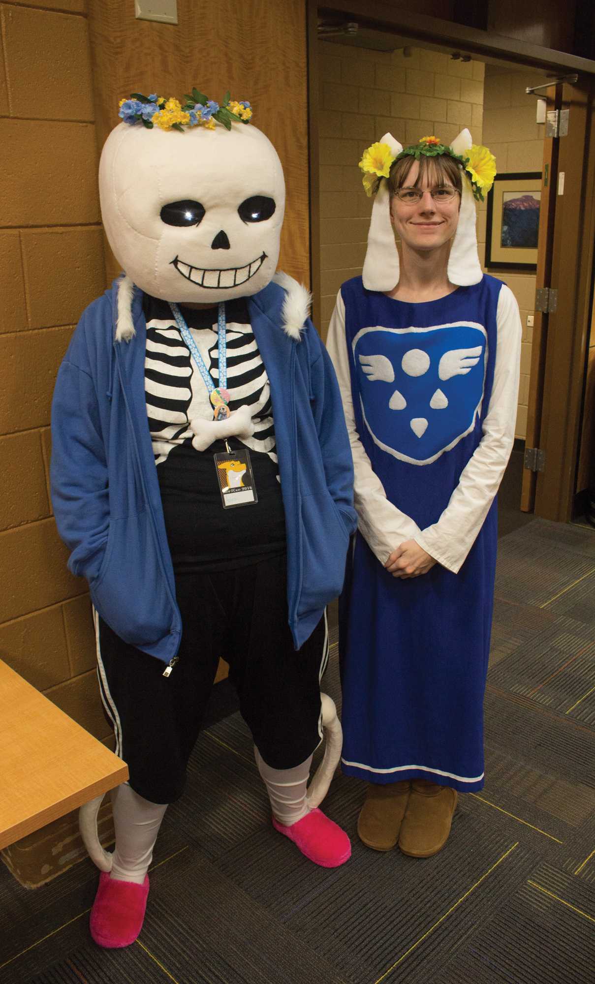 Ashton LeBlanc and Sarah Taylor cosplay at NerdCon. The event was held on Saturday, April 23 from 10:00 a.m. to 9:00 p.m. in Plemmons Student Union. Photo by Aaron Moran.