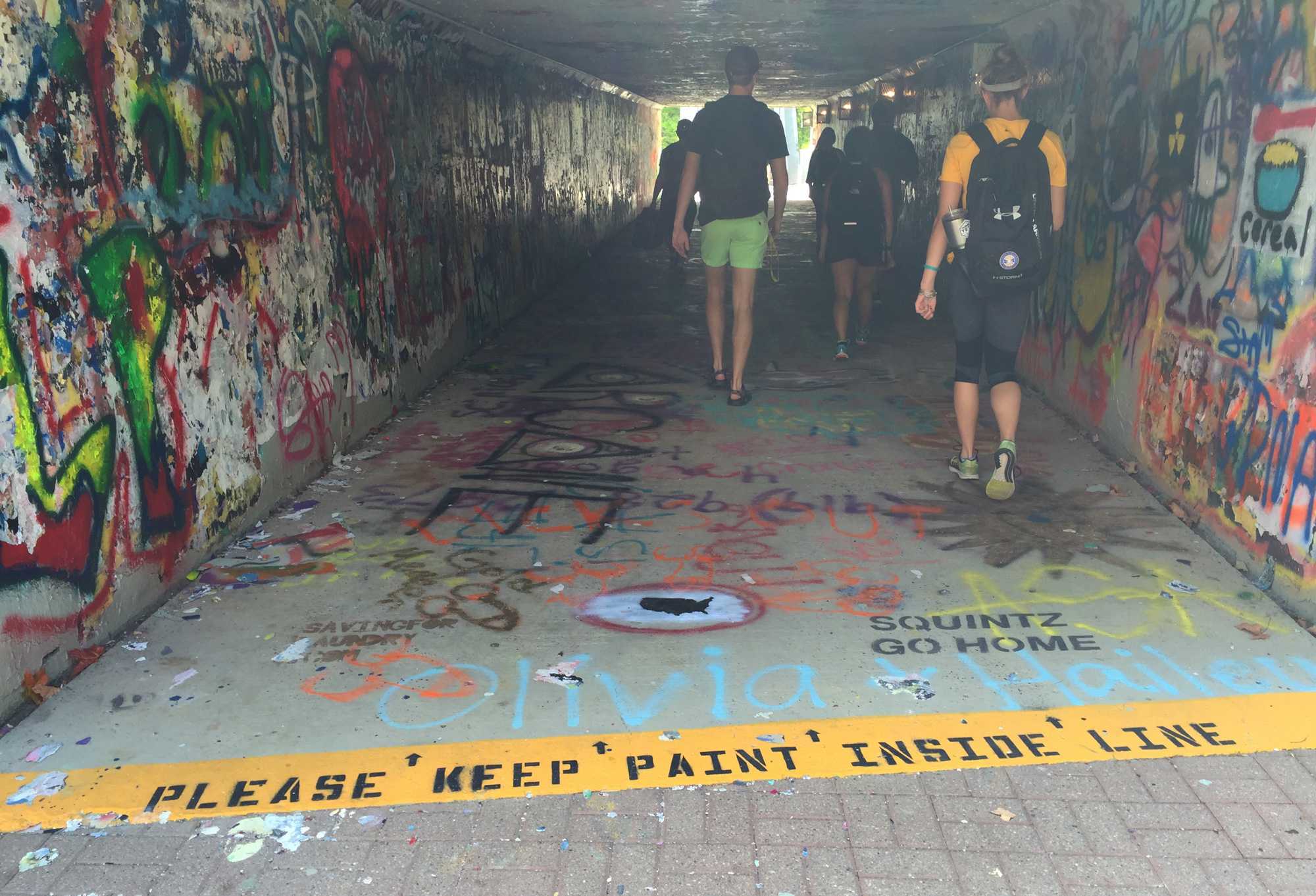 One of the two expression tunnels on campus.