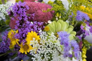 A bouquet of flowers from New Life Farm in Lenoir, NC