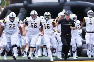 Senior wide receiver Jaquil Capel runs through the tunnel before the game against Old Dominion on Sept. 10. App won 31-7.