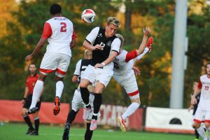 Junior forward Rian Phillips in a non-conference game against Davidson at the Alumni Soccer Stadium on Sept. 24 in Davidson, North Carolina.