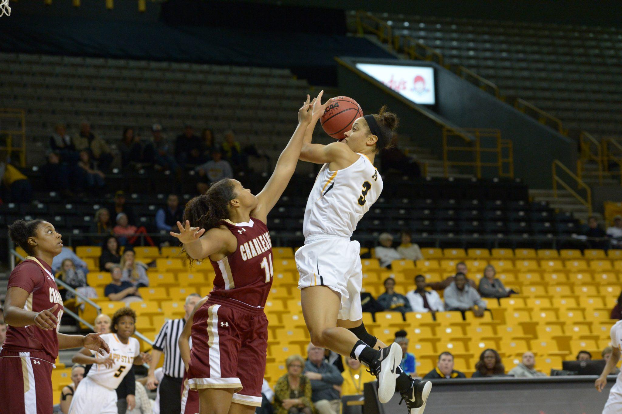 Bria Carter finished with a career high 14 rebounds en-route to a double-double. 
Photo courtesy: App State Athletics/ Dave Mayo