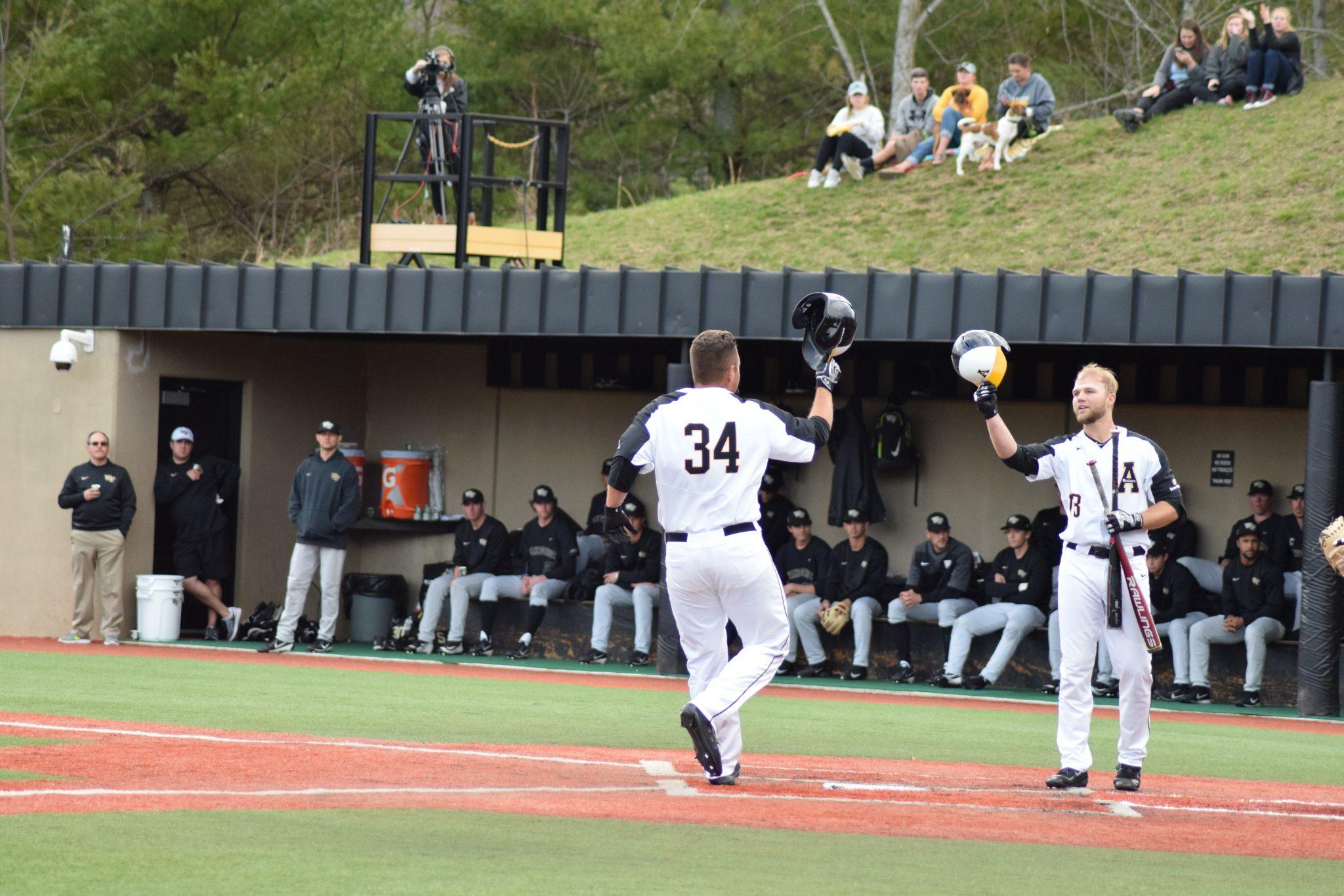 Conner Leonard hit a home run in the bottom of the fifth inning to put App State up over Wake Forest. 
