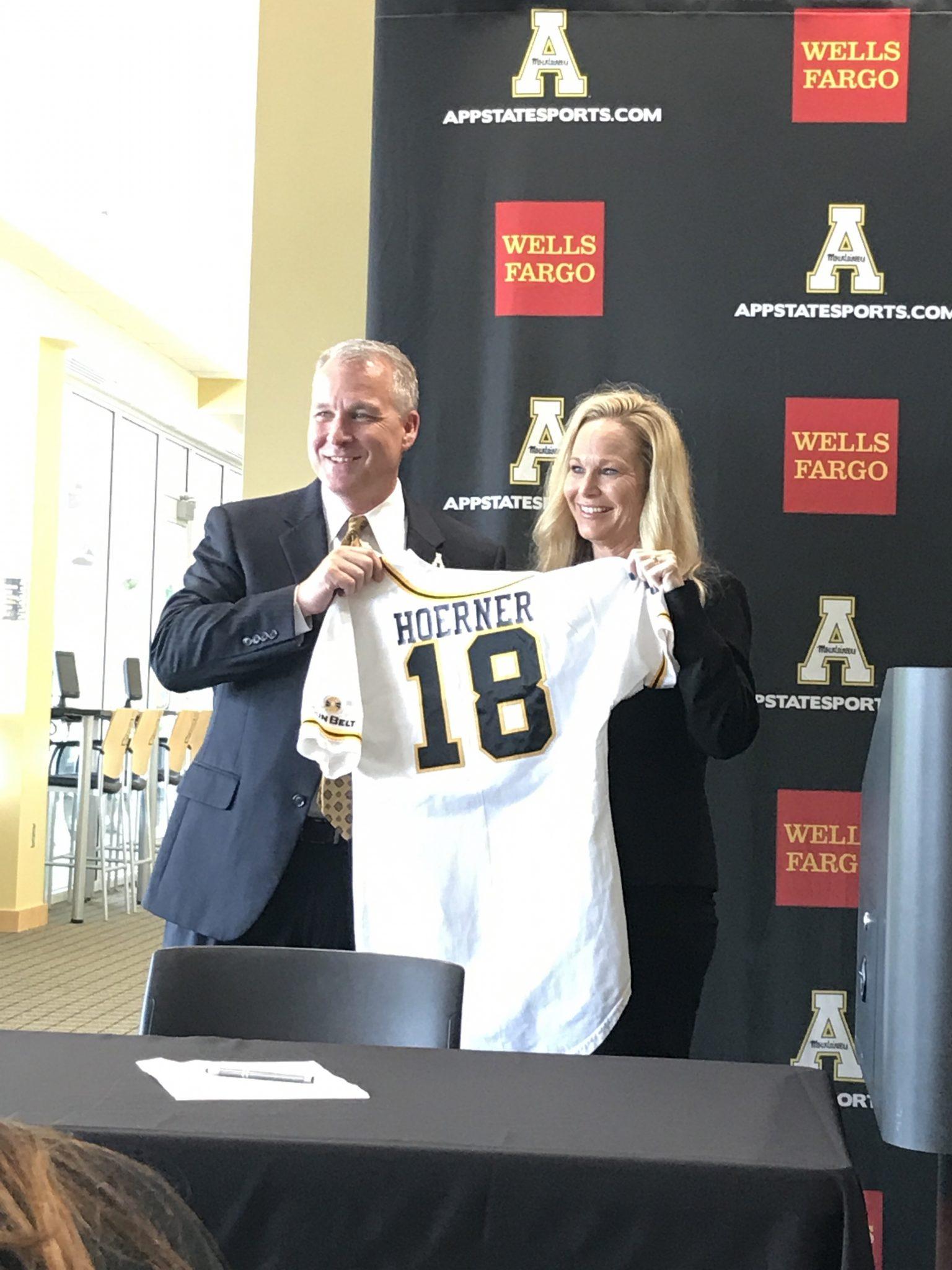 App State athletics director Doug Gillin introduces new softball coach Shelly Hoerner 
