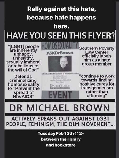 Students social media response to Browns on-campus flyers
