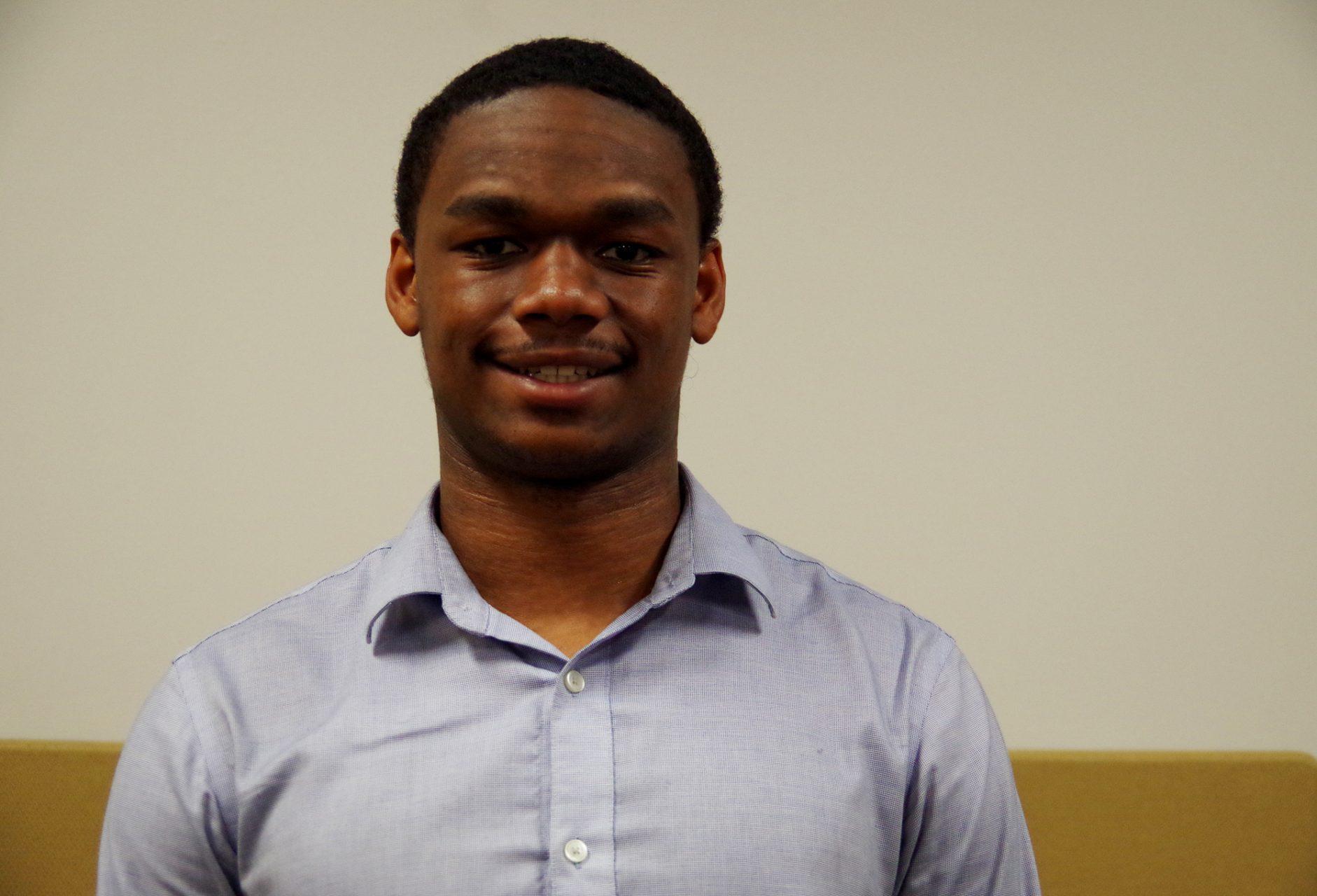 DeJon Milbourne, senior and SGA president, is taking 18 credit hours as part of his four majors. He has a number of goals he wants to achieve with SGA this year. 