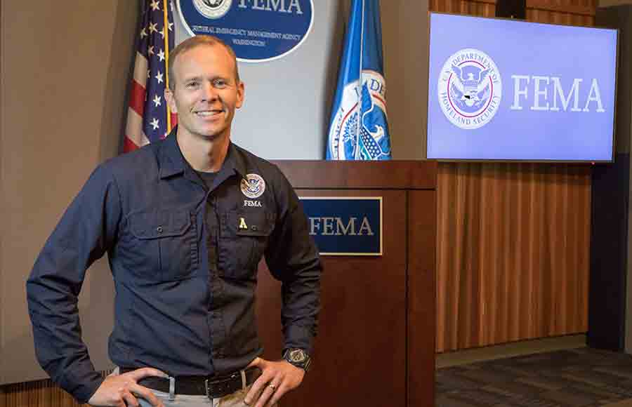 Brock Long, a recipient of this year's Distinguished Alumni award. Long is the current direct of FEMA and graduated from App State in 1997 and 1999.