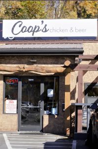 The exterior of Coops Chicken and Beer, located where Gaijin Noodle Bar once was.
