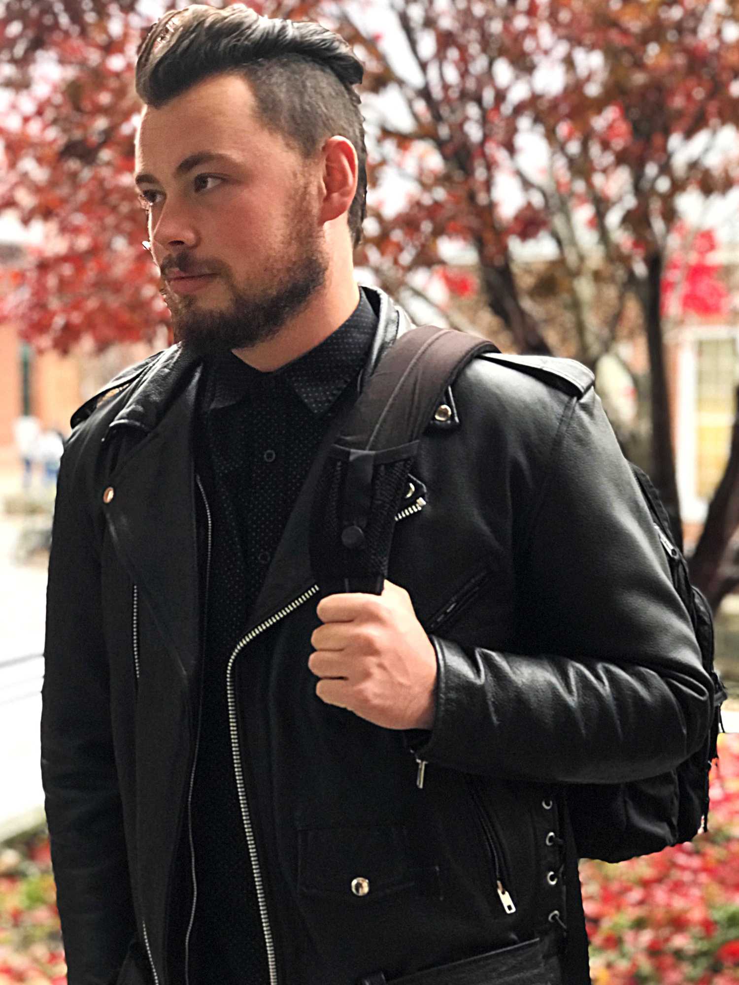 Kevin Bryan, junior marketing major, aligns his style with some of his favorite artists. Raised around the punk music scene, his personal aesthetic mimics those of artists.