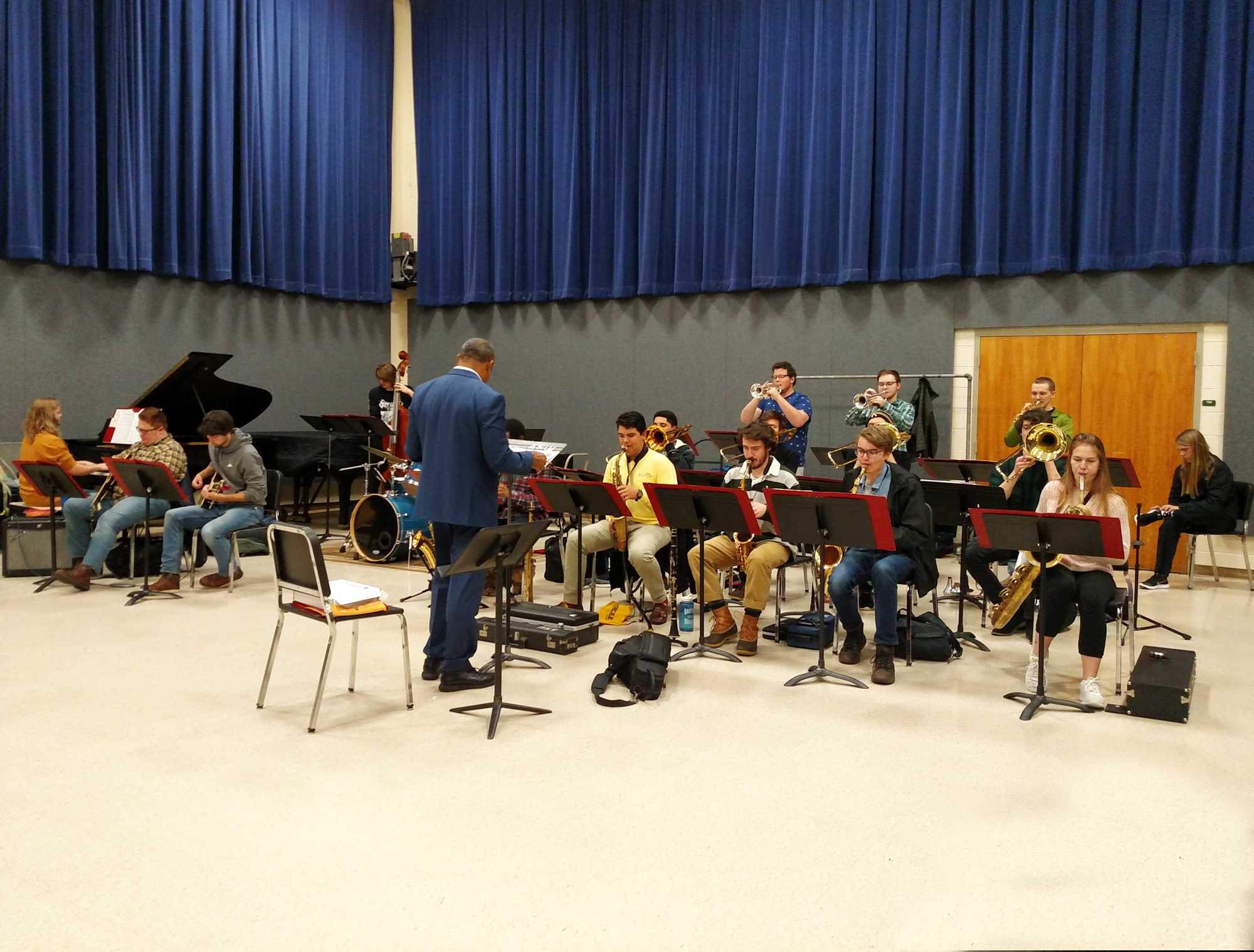 The Jazz Ensemble performs Monday afternoon.