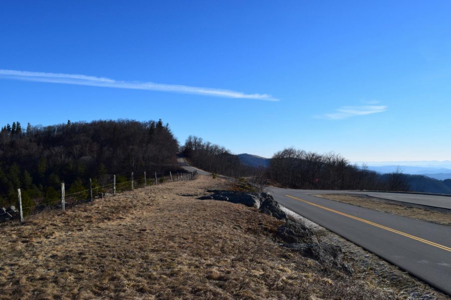 The Blue Ridge Parkway is empty on Jan. 22, the 32nd day of the government shutdown. Freezing temperatures and bad road conditions left over from mid-December have contributed to road closings.