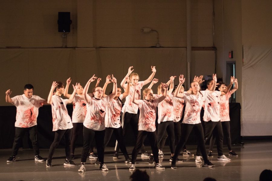 Entropy dance group performing in 2018.