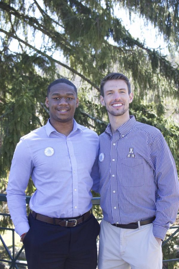 DeJon Milbourne, left, and Michael Davis, right, are running unopposed in the SGA Presidential Election. Davis is currently the ASG delegate and has served as a SGA senator for two years. Photo Courtesy of Michael Davis. 