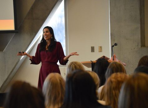 Katie Bulmer leads Sorority Girls Can Change the World event. 